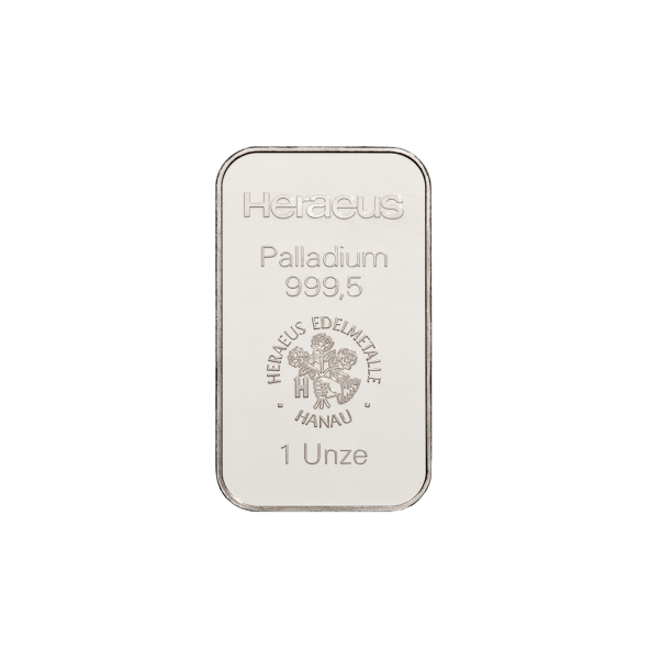 Investičná palladium tehla 1 oz razená Heraeus 87896031