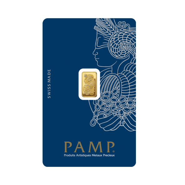 Investičná zlatá tehla 1 g razená Pamp Fortuna 86150001 (3)