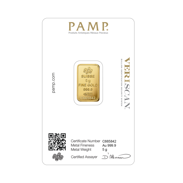 Investičná zlatá tehla 5 g razená Pamp Fortuna 86150005 (4)