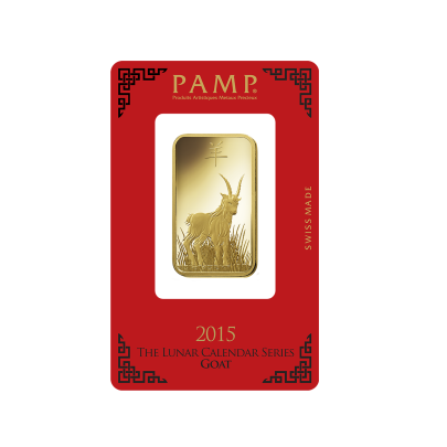 Investičná zlatá tehla 1 oz razená Pamp Lunar Koza AU00RI022SF32 2