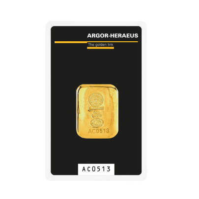 Investičná zlatá tehla 50 g liata Argor Heraeus 70016 2