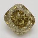 Farebný diamant cushion, fancy dark hnedožltý, 1,06ct, GIA