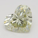 Farebný diamant srdce, fancy light hnedasto-zelenkasto žltý, 2,02ct, GIA
