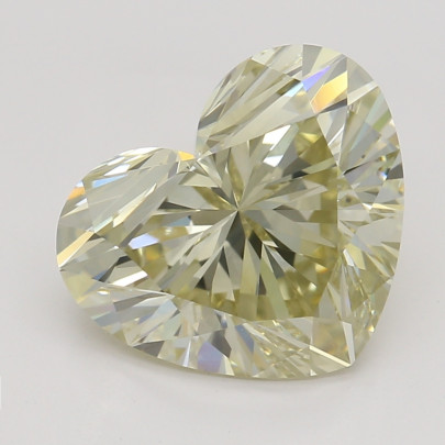 Farebný diamant srdce, fancy light hnedasto-zelenkasto žltý, GIA 4835360114 Y4