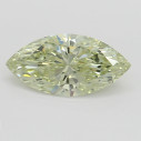 Farebný diamant markíz, fancy light zelenkasto žltý, 0,52ct, GIA
