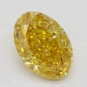 Farebný diamant ovál, fancy intense oranžovožltý, 1,03ct, GIA