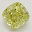 Farebný diamant cushion, fancy intense žltý, 3,51ct, GIA