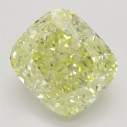 Farebný diamant cushion, fancy žltý, 3,71ct, GIA
