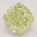 Farebný diamant cushion, fancy žltý, 3,52ct, GIA