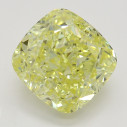 Farebný diamant cushion, fancy intense žltý, 2,45ct, GIA