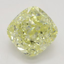 Farebný diamant cushion, fancy žltý, 2,2ct, GIA