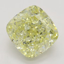 Farebný diamant cushion, fancy light žltý, 2,5ct, GIA