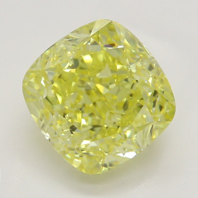 Farebný diamant cushion, fancy intense žltý, GIA 1845630371 Y6