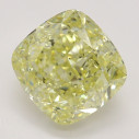 Farebný diamant cushion, fancy žltý, 2,11ct, GIA