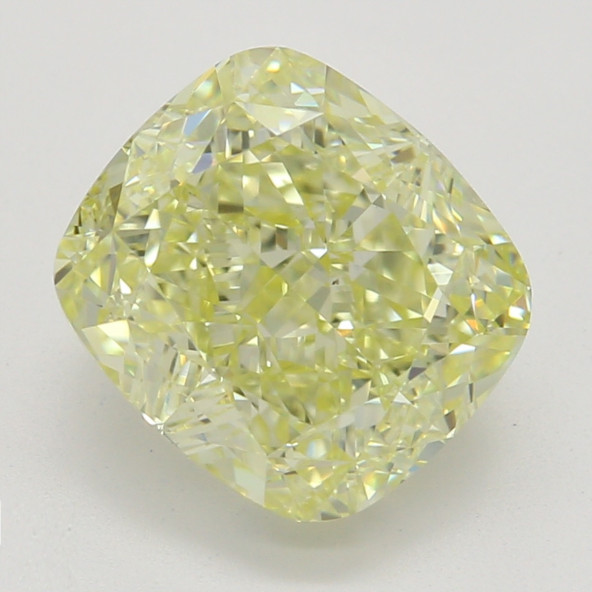 Farebný diamant cushion, fancy light žltý, GIA 6873270856 Y4
