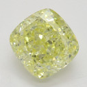Farebný diamant cushion, fancy žltý, 1,11ct, GIA