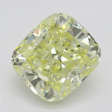 Farebný diamant cushion, fancy žltý, 1,01ct, GIA