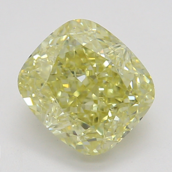 Farebný diamant cushion, fancy žltý, GIA 1873140001 Y5
