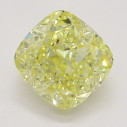Farebný diamant cushion, fancy intense žltý, 0,91ct, GIA
