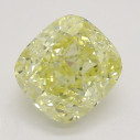 Farebný diamant cushion, fancy žltý, 0,95ct, GIA