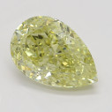 Farebný diamant hruška, fancy žltý, 1,54ct, GIA