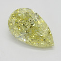 Farebný diamant hruška, fancy žltý, 1,02ct, GIA