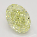 Farebný diamant ovál, fancy light žltý, 4,46ct, GIA