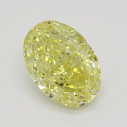 Farebný diamant oval, fancy intense žltý, 0,85ct, GIA