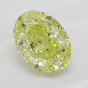 Farebný diamant oval, fancy intense žltý, 0,69ct, GIA