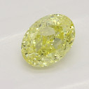 Farebný diamant oval, fancy intense žltý, 0,44ct, GIA