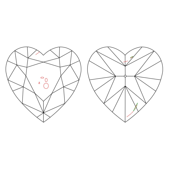 Inkluzie a cistota v prirodnom farebnom diamante srdce fancy dark tmavo žltkasto hnedý 1.52 ct SI2 2841740032_T9