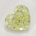 Farebný diamant srdce, fancy žltý, 1ct, GIA