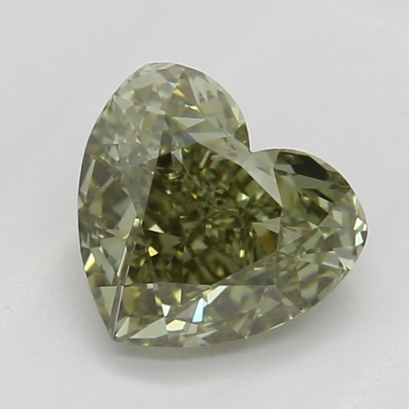 Prírodný farebný diamant s GIA certifikatom srdce fancy dark tmavo sivo zelenožltý 0.70 ct SI2 1825820111_Y9