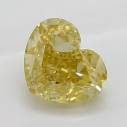 Farebný diamant srdce, fancy oranžovo žltý, 0,51ct, GIA