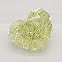 Farebný diamant srdce, fancy žltý, 0,52ct, GIA