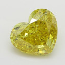 Farebný diamant srdce, fancy vivid žltý, 0,62ct, GIA