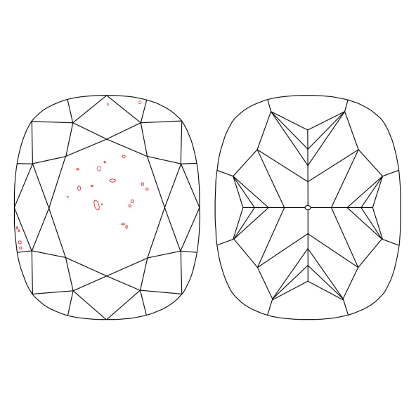 Inkluzie a cistota v prirodnom farebnom diamante cushion fancy dark tmavo oranžovo hnedý 4.03 ct SI1 2828440002_T9