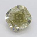 Farebný diamant cushion, fancy hnedo-zeleno žltý, 4,24ct, GIA