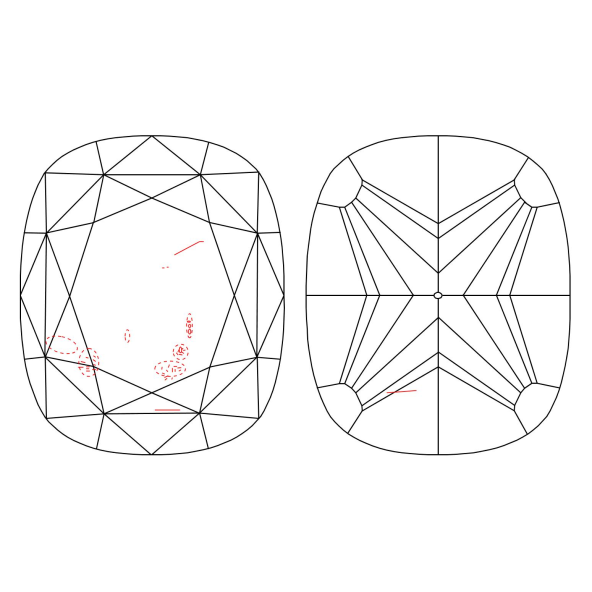 Inkluzie a cistota v prirodnom farebnom diamante cushion fancy light žltý 3.52 ct SI2 4851640034_Y4