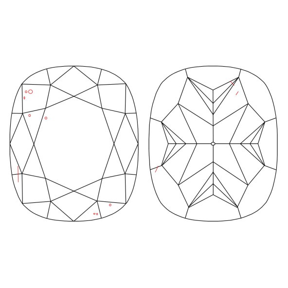 Inkluzie a cistota v prirodnom farebnom diamante cushion fancy intense žltý 2.20 ct VS2 2829630012_Y6