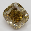 Farebný diamant cushion, fancy dark žltkasto hnedý, 2,51ct, GIA