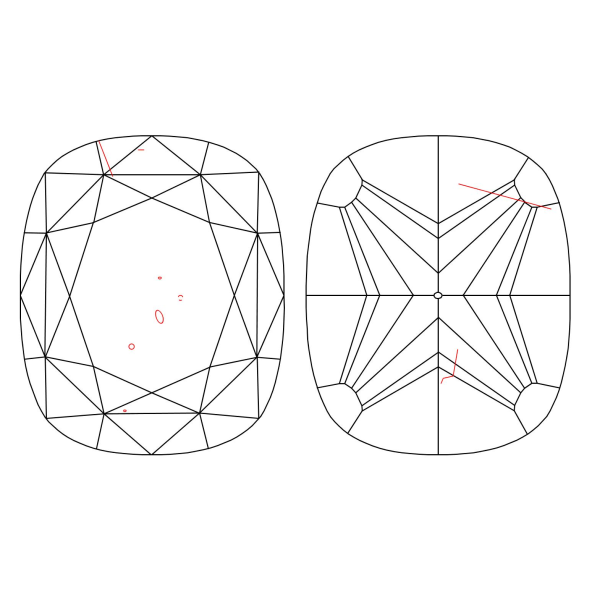 Inkluzie a cistota v prirodnom farebnom diamante cushion fancy dark tmavo hnedý 2.04 ct SI2 6828440086_T9