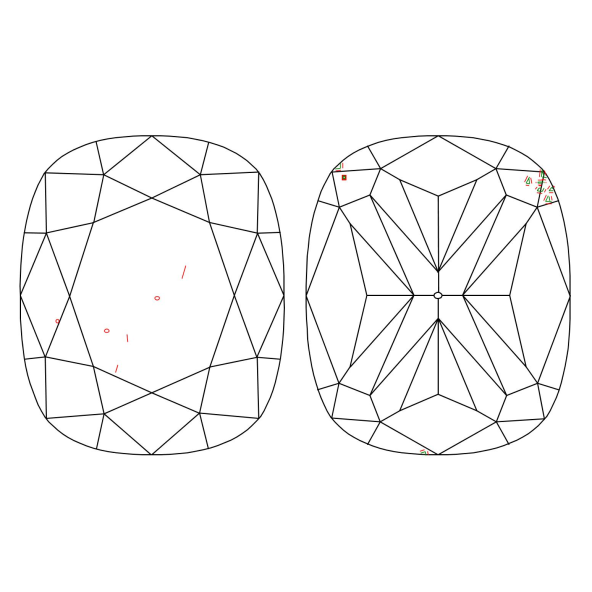 Inkluzie a cistota v prirodnom farebnom diamante cushion fancy dark tmavo žltkasto hnedý 1.50 ct VS2 7841890027_T9