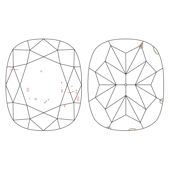 Inkluzie a cistota v prirodnom farebnom diamante cushion fancy žltohnedý 1.51 ct SI1 2829000042_T5