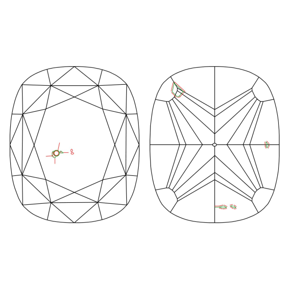 Inkluzie a cistota v prirodnom farebnom diamante cushion fancy dark tmavo hnedý 1.62 ct SI1 2828440042_T9