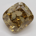 Farebný diamant cushion, fancy dark žltkasto hnedý, 1,7ct, GIA