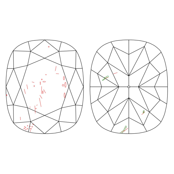 Inkluzie a cistota v prirodnom farebnom diamante cushion fancy hnedožltý 1.81 ct SI2 8827080128_Y5