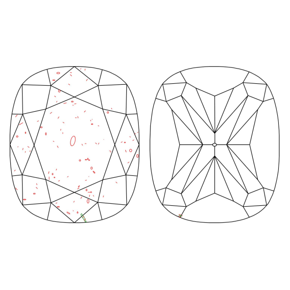 Inkluzie a cistota v prirodnom farebnom diamante cushion fancy hnedožltý 1.15 ct SI1 9825150109_Y5