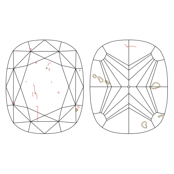 Inkluzie a cistota v prirodnom farebnom diamante cushion fancy dark tmavo žltkasto hnedý 1.25 ct SI2 7828440027_T9