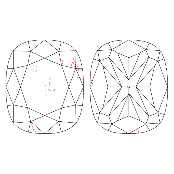 Inkluzie a cistota v prirodnom farebnom diamante cushion fancy dark tmavo žltkasto hnedý 1.35 ct SI2 3841890033_T9